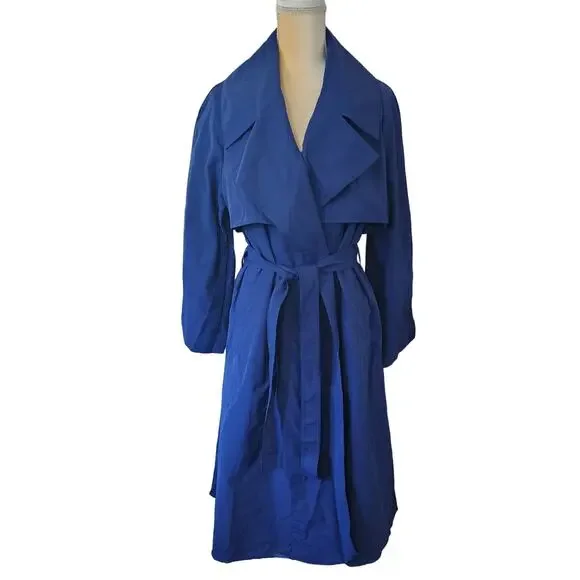 Banana republic Spring Opera Coat Spring Navy Trench Size Medium - Picture 2 of 11